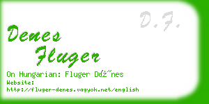 denes fluger business card